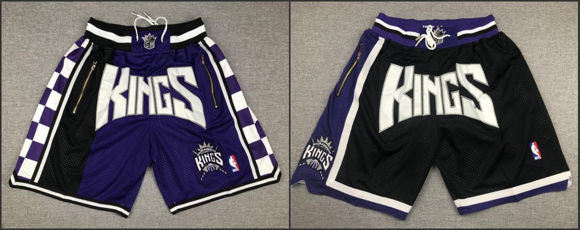 Sacramento Kings Men Just Don Retro Hardwood&#13;Classics NBA Embroidered pocket Basketball Shorts