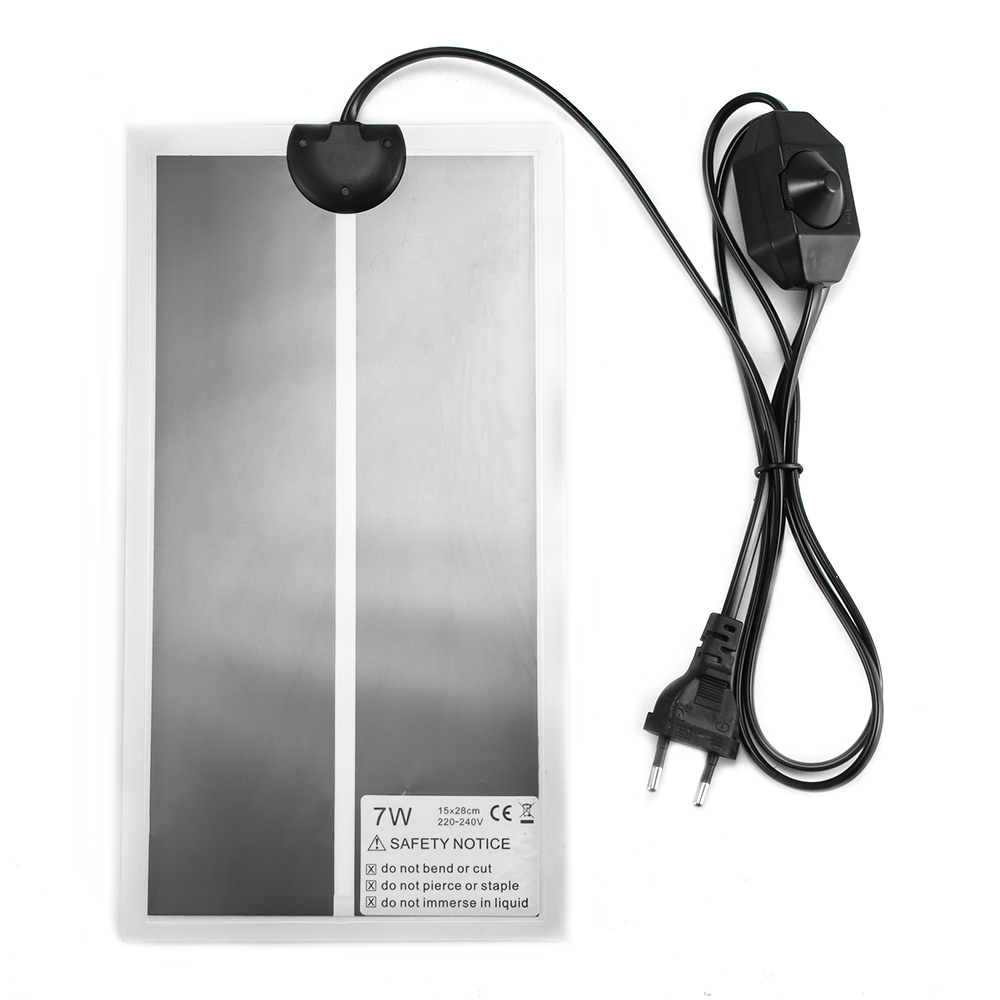 Mata grzewcza gadów inkubator poduszka elektryczna dla zwierząt domowych gadów Vivarium Terrarium podgrzewacz z regulatorem termostatu 7W: Default Title