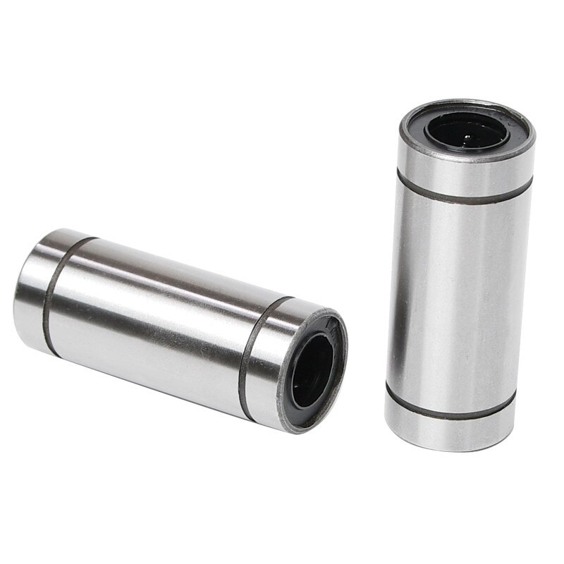 Rodamientos de bolas lineales LM6LUU LM8LUU LM10LUU LM12LUU 6mm 8mm 10mm buje de 12mm buje 3D piezas de impresora, rodamientos lineales de aluminio, 2 uds.