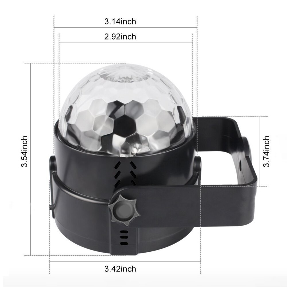 Rgb led party effekt kristall magisk boll ljus scenbelysning 3w glödlampa party disco club dj ljus visa oss / eu / au / uk / usb plug