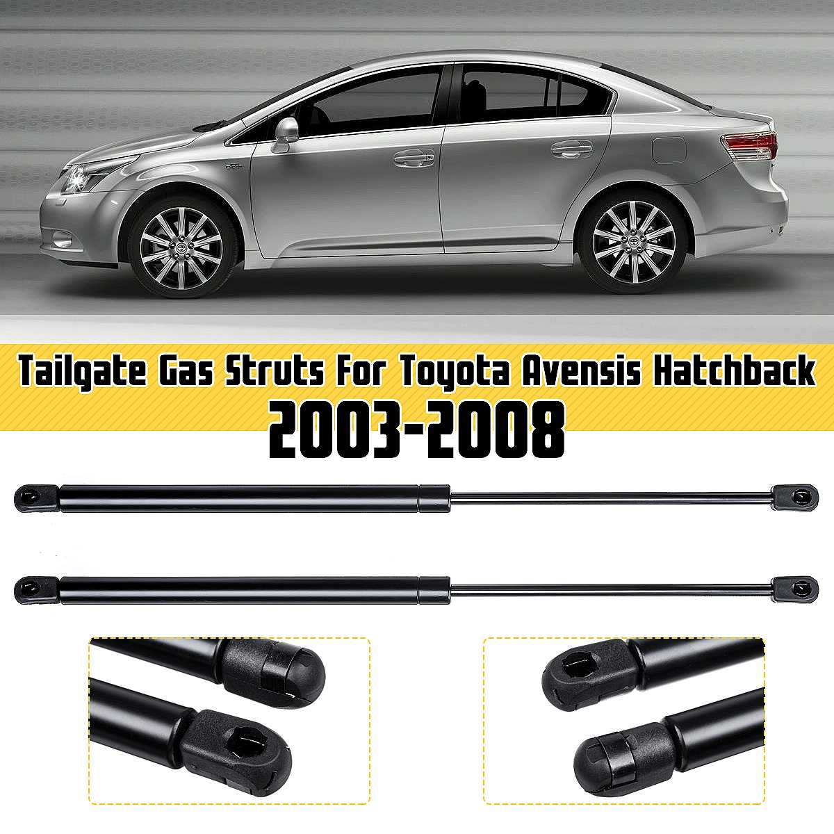 2X Rear Trunk Tailgate Boot Shock Lift Strut Struts Support Bar Rod Gas Spring 68950-09140 For Toyota Avensis Hatchback 03 - 08