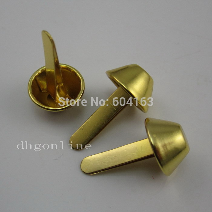 100 STKS 10mm 3/8 "Portemonnee Handtas Voeten NAILHEADS Stud Spike Nickle Brons Goud Zwart