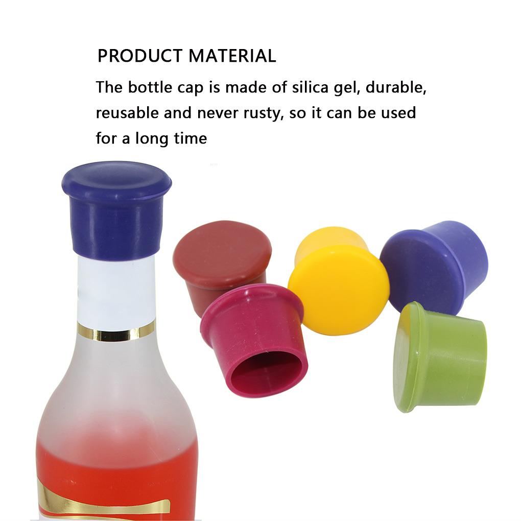 Tapas de silicona para botellas de cerveza, tapa para bebidas, Coca-Cola, refresco, sin fugas, tapón ahorrador de champán, corcho para Bar de cocina