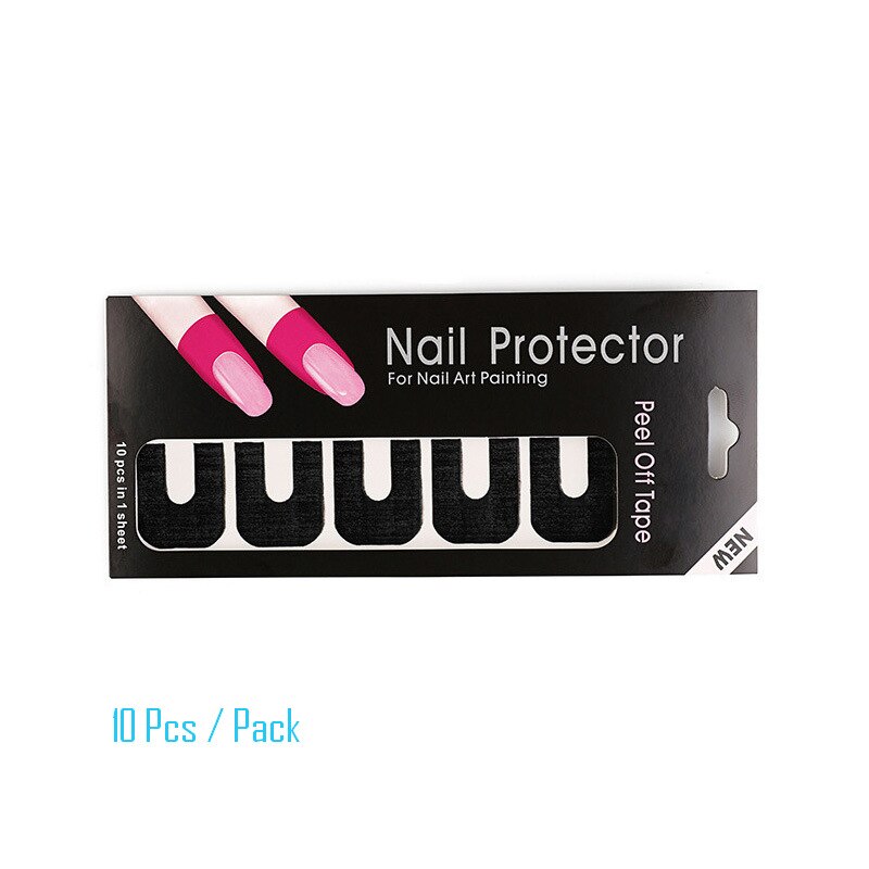 Addfavor 26pc nail gel model stel anti-overflow u form neglelak beskyttelse tape negle kunst maleri hegn ramme negle diy kit: Bbt 106 sort