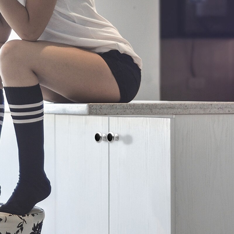 Cromo pulido accesorios del armario redondo pomo tipo Champiñón de la familia casa manejar