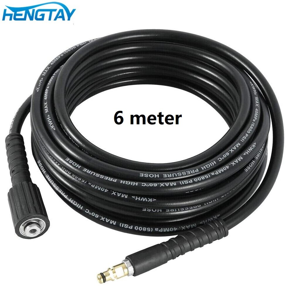 Hengtay 6M-15M High Pressure Hose Quick Connect System for Karcher K2-K7 M22*1.5*14mm/extension: M22 6m