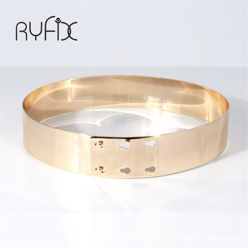 Cinturón de Metal con espejo para mujer, cinturón dorado de , estilo europeo, ancho de 4,5 cm, BL17