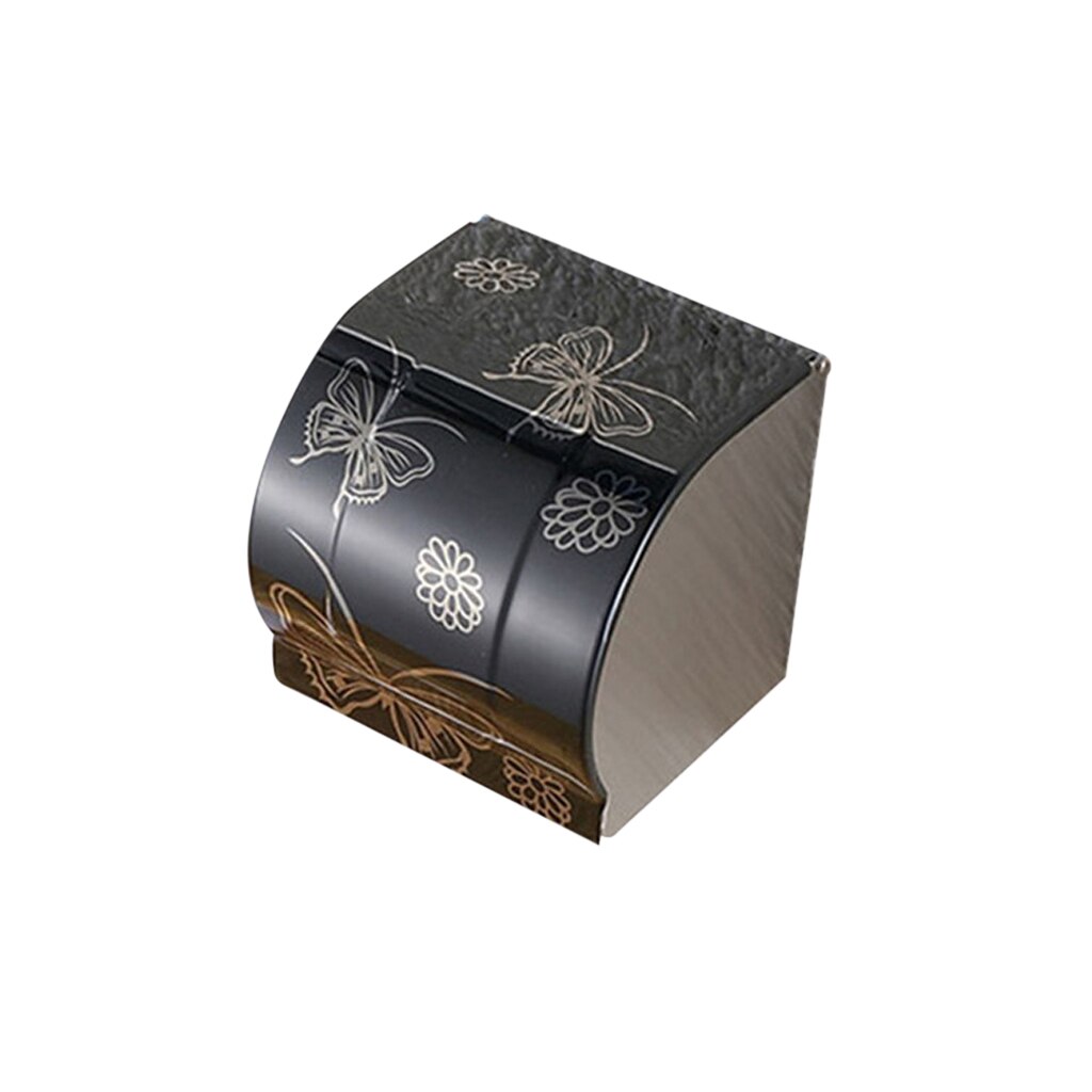Butterfly Pattern Bathroom Toilet Paper Holder Paper Roll Holder Storage Box Central Fold Hand Paper Dispenser with Screws