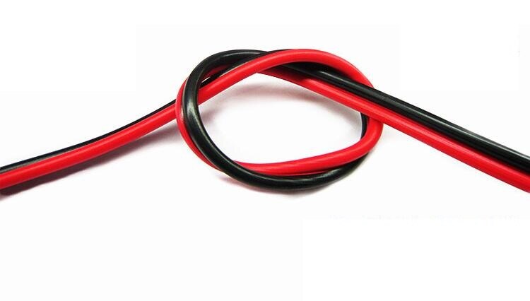 Red black Copper Wire 2X1 LED Strip Monitor Power Cable Speaker parallel Wire 10M