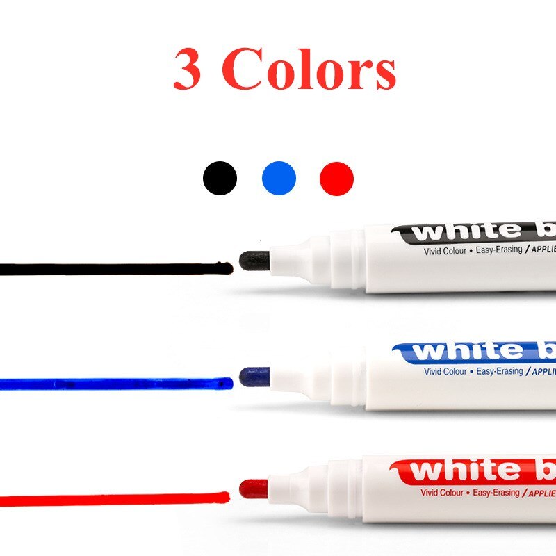 M&amp;G Erasable Whiteboard Marker Pen 1 Pcs Blackboard + 1 Ink Bottle Set Office Markers Dry Erase Blue Black Red Office Supplies