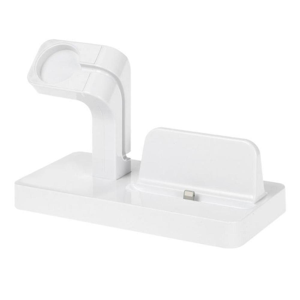 Portátil 2 em 1 doca de carregamento para apple carregador titular para iwatch para iphone 7/6/5 telefone relógio suporte para apple series