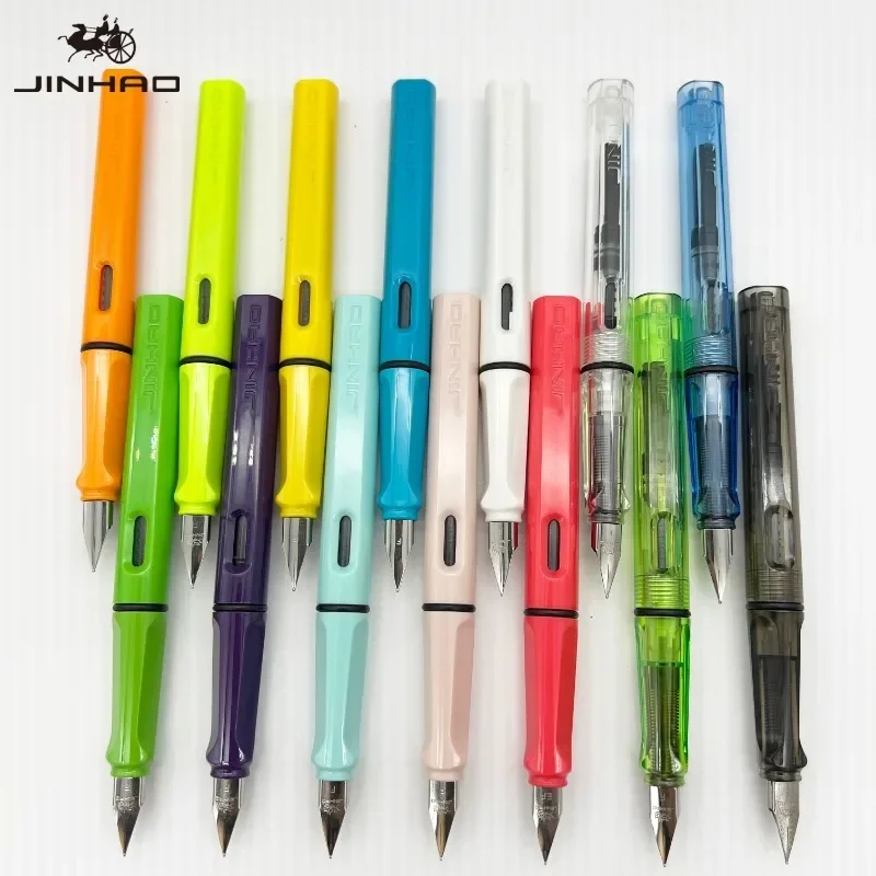 JINHAO 619 Fountain Pen Colorful Luxury F EF Nib Ink Pen Writing Calligraphy ink Pens Office School Supplies Stationery