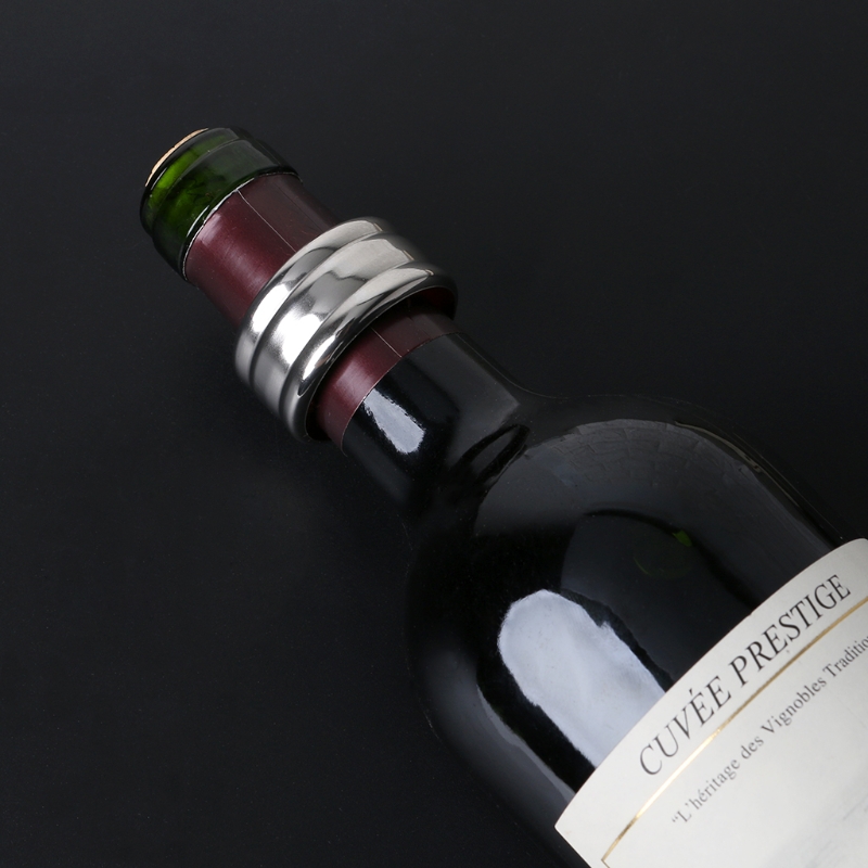 VFGTERTE 1PC vino anillo botella de líquido de botella de Pour Anti-Protector contra caídas de acero inoxidable 2 colores gota de botella tapón de Bar de cocina herramientas