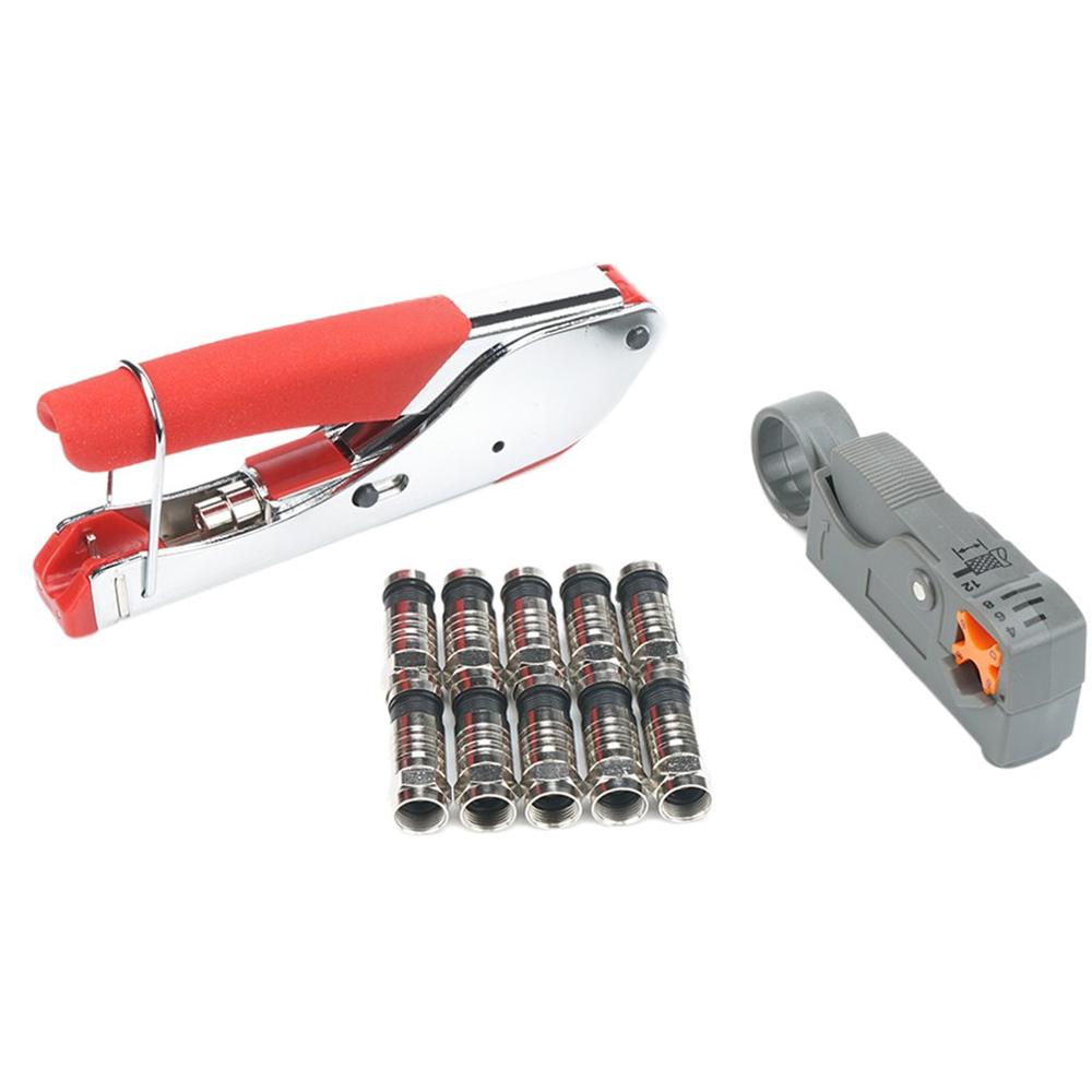 Coaxial Cable Cable Cable Clamp Wire Stripper Set Portable Beautiful Practical Pliers Crimping Tool Kit