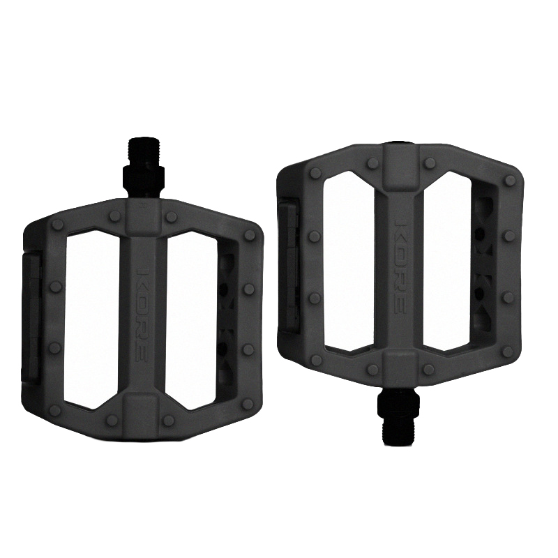MTB Road bike KORE Pedal Bearing Pedals Non-slip Folding Bicycle Fixed Gear Water proof Nylon Downhill Ultra-light for 14mm Part: Red