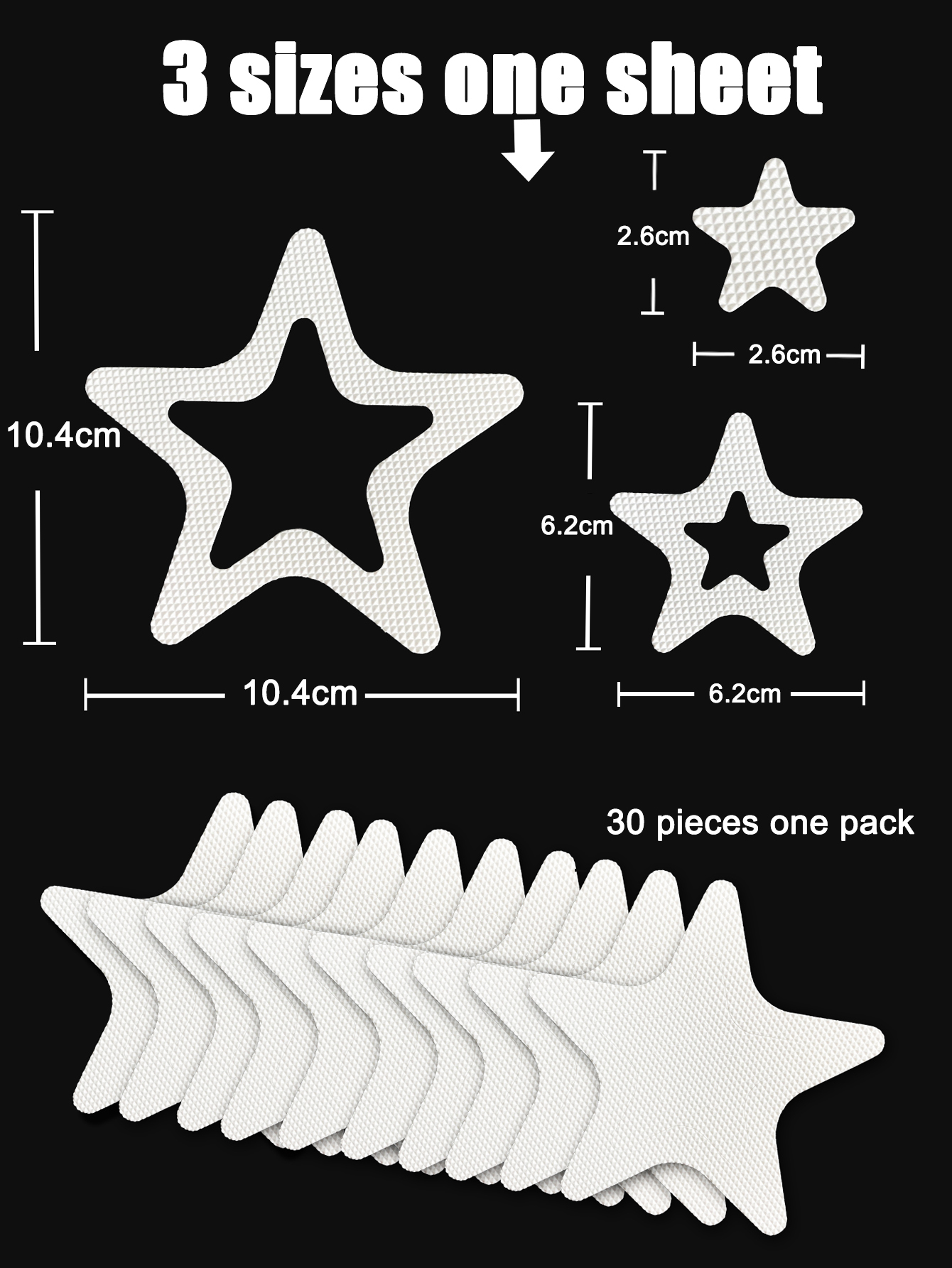 10 Stuks Stervormige Bad Sticker Waterdicht Anti-Slip Vloer Trap Tape Strips Swing Zwembad Vloer Anti-slip Pad Stickers