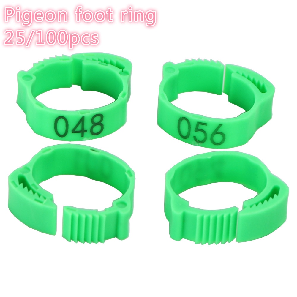 25/100 pcs Number Pigeon Leg Poultry Dove Bird Parrot Clip Rings Band Foot Ring Pigeon Supplies