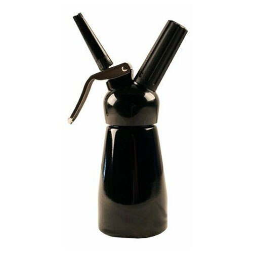 Distributeur de crème à Dessert en aluminium | Distributeur de crème à Dessert fouettée Portable de 250mL, machine à gâteaux en mousse: Black