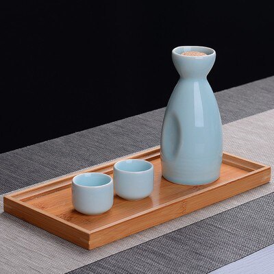 1 kruka  of 2 koppar vintage keramik sake kruka muggar set flagon sprit kopp sprit koppar set japansk sake vin set: Stil 4