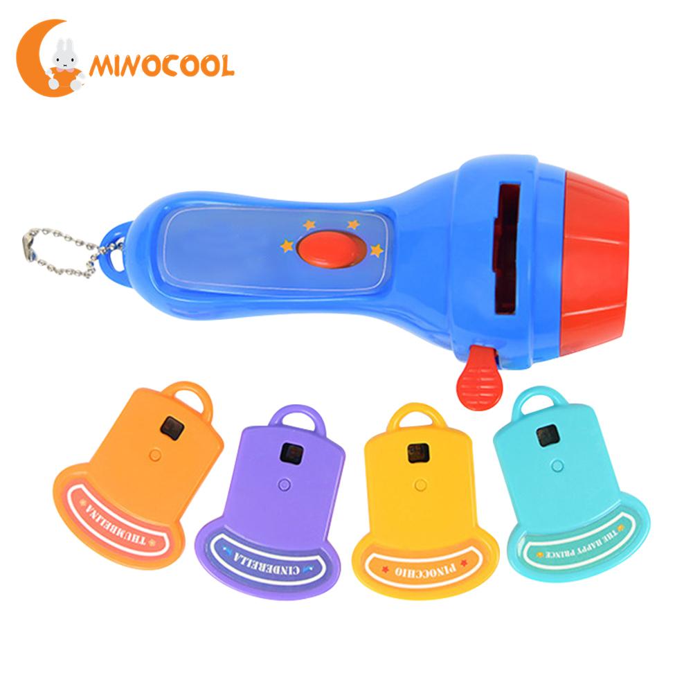 Mini Animatie Projector Educatief Licht-Up Speelgoed Theater Sprookje Projector Glow Speelgoed Kids Slapen Verhalen Voor Kinderen