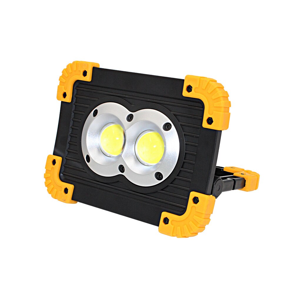 Lanterna led cob recarregável, lanterna de trabalho de acampamento 18650 w holofote grande de alto brilho, lâmpada de luz externa usb