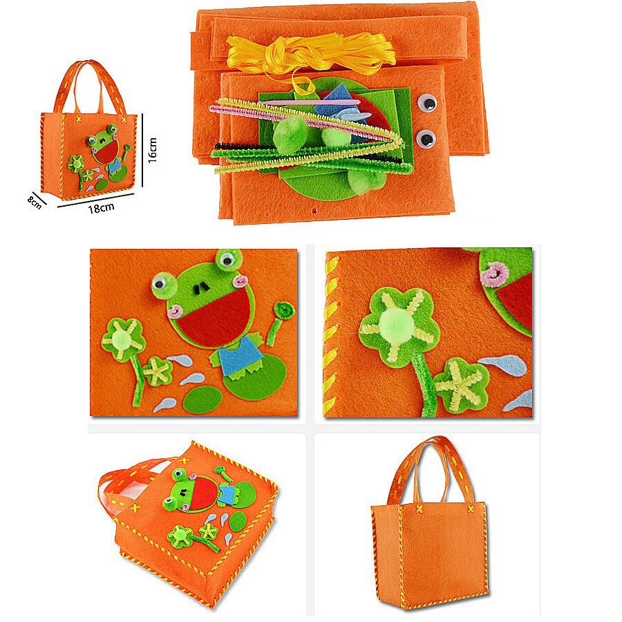 Kids Sewing Kit for Girls Beginners My First Sewing Kit Cartoon Frog and Elephant Handmade Art & Crafts Educational Kids