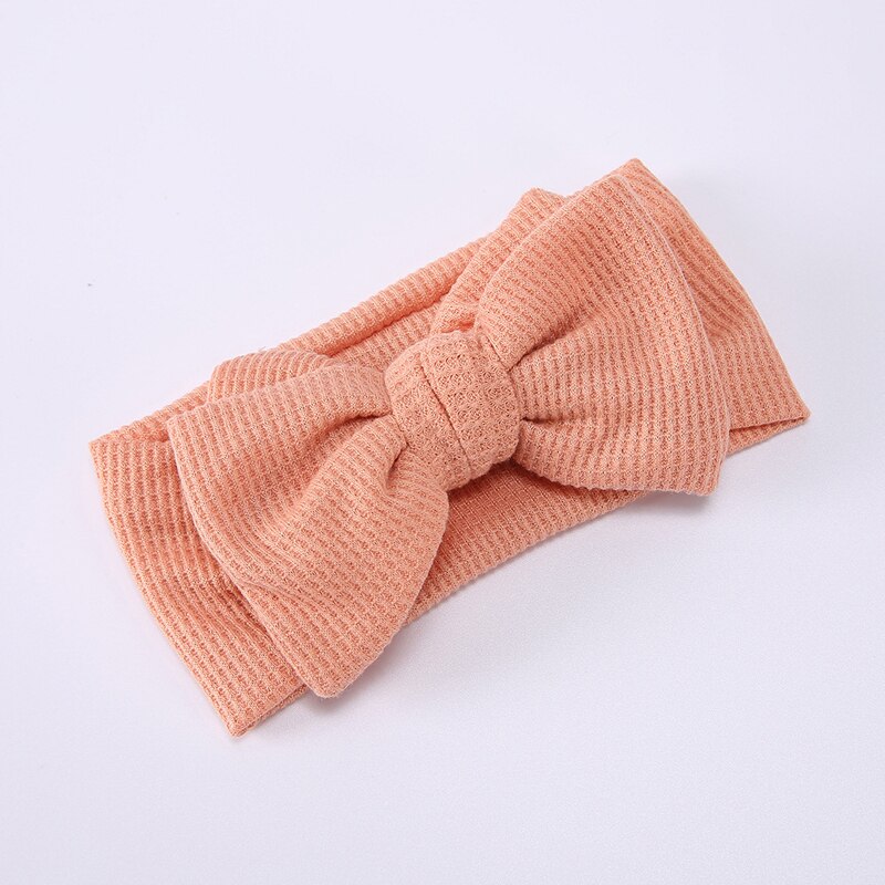 Ins Baby Hoofdband Big Bows Tulband Meisje Hoofdbanden Winter Haaraccessoires Kids Wafel Haarband Peuter Headwraps Dubbele Laag: 8
