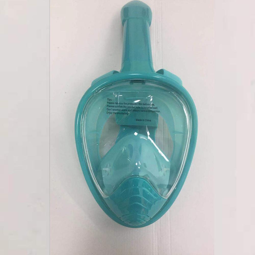 Kids Full Face Diving Mask Scuba Anti-fogging Underwater Full Face Snorkel Scuba Mask Swimming Gear Water Sports Children Diving: deep green