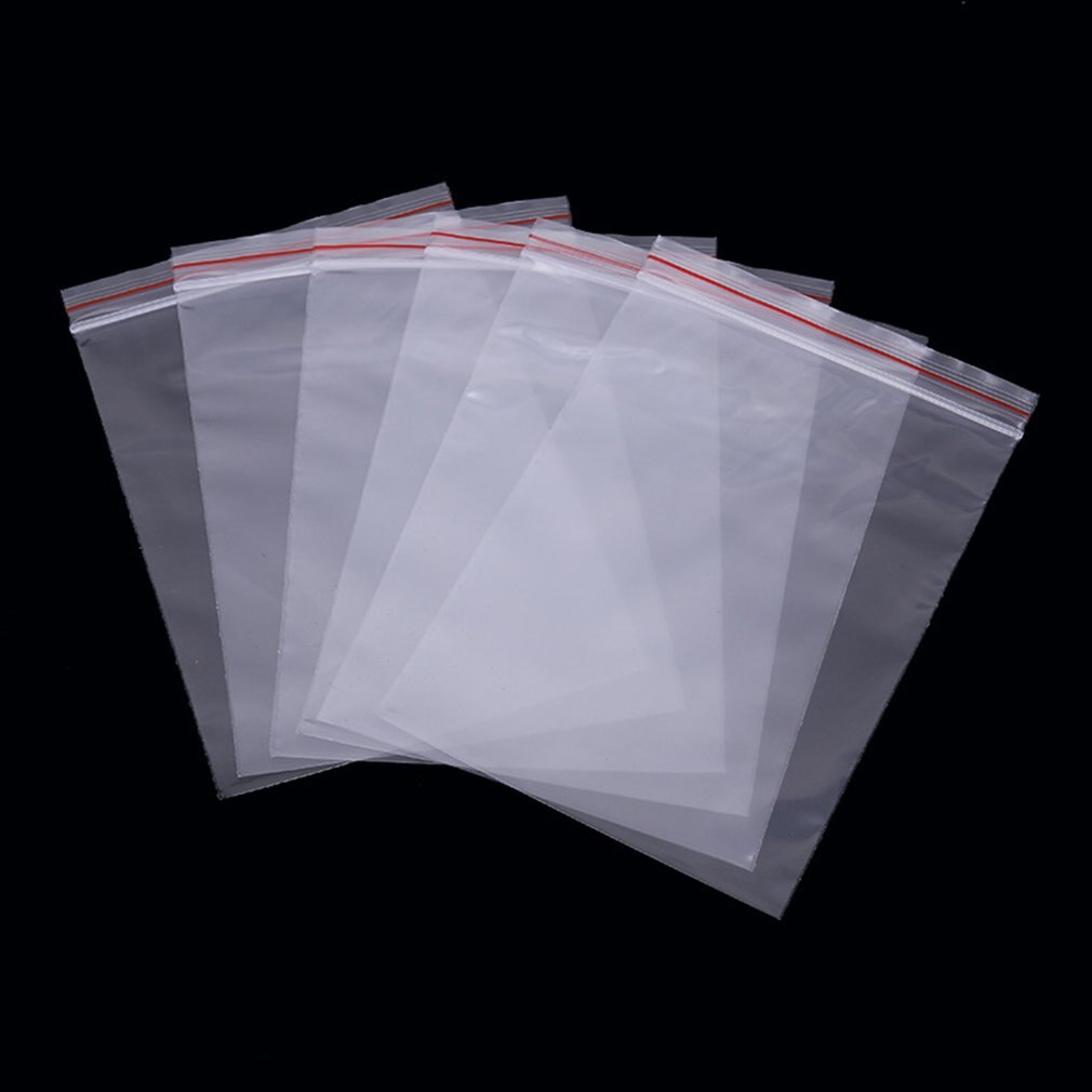 Transparent PE Plastic Food Packaging Bag Self-sealing Bag Sealed Bag Complete Size Resealable Self-adhesive Bags