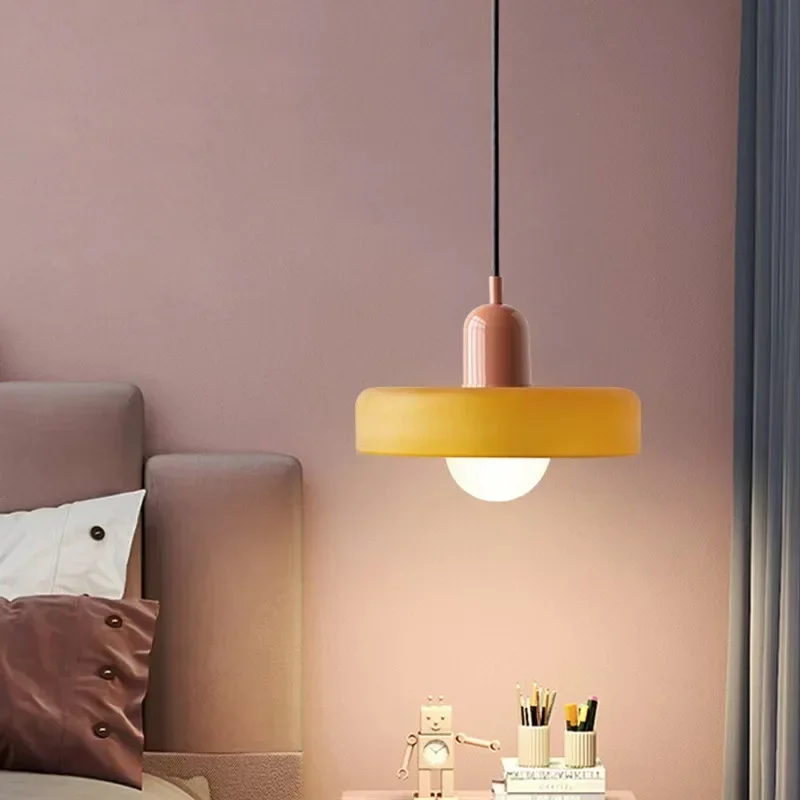 nordisch Glas Anhänger Licht Macaron Farbe LED Anhänger Lampen Für Wohnzimmer Schlafzimmer Studie Esszimmer Bar drinnen Dekorative Leuchten
