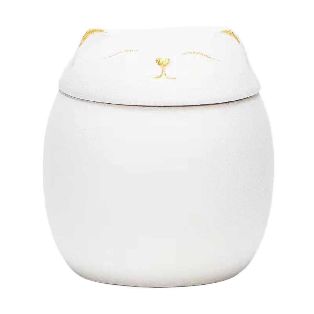 Ceramic Funeral Urn for Pets 200ml Dog/Cat Shape Ashes Storage Box Memorials with Lid Dog Cat Cremation Urns Dog Supplies: Dark Grey