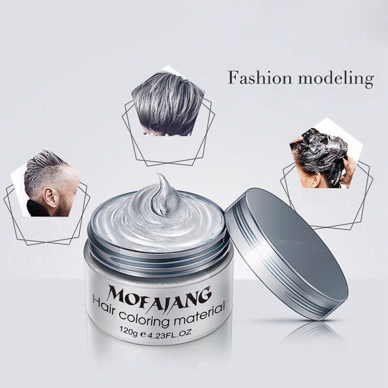 Mofajang estilo produtos de estilo cor do cabelo tintura de cera uma vez moldagem pasta de tintura de cabelo cera compõem