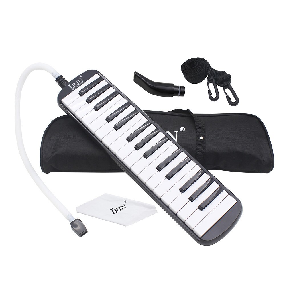 Durable 32 Piano Keys Melodica with Carrying Bag Musical Instrument for Music Lovers Beginners Exquisite Workmanship: Black