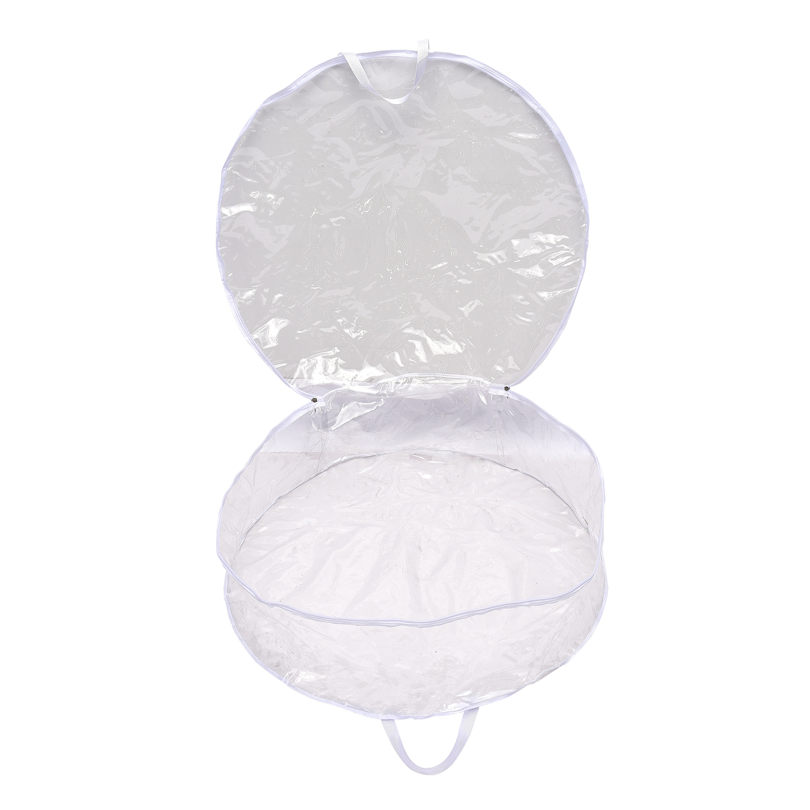 Storage Bag Wreath Unzipping Collapsible Garland Portable Plastics Fold Transparent