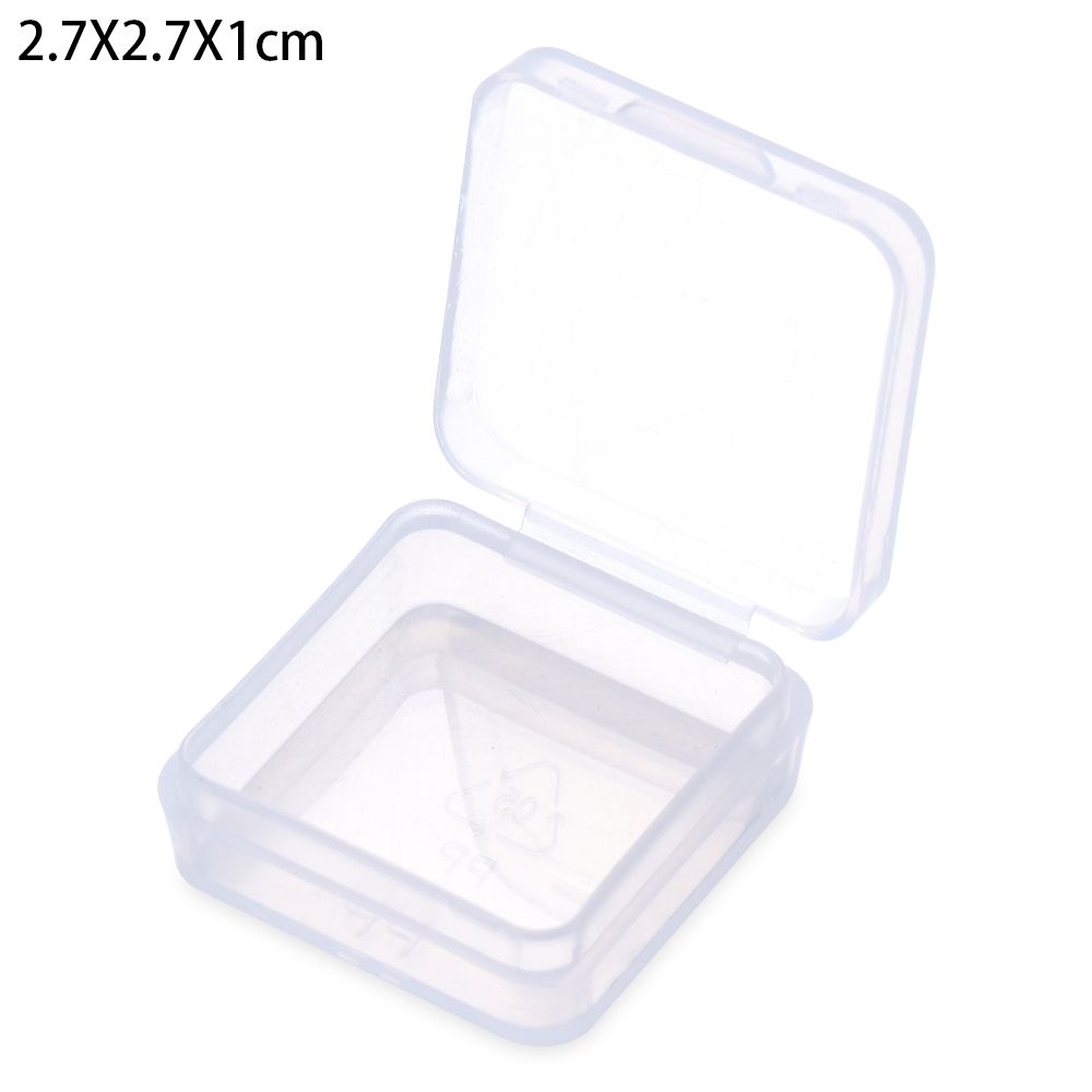 Caja pequeña de plástico transparente con tapa, contenedor de colección, caja de almacenamiento, , 1 ud.: YELLOW