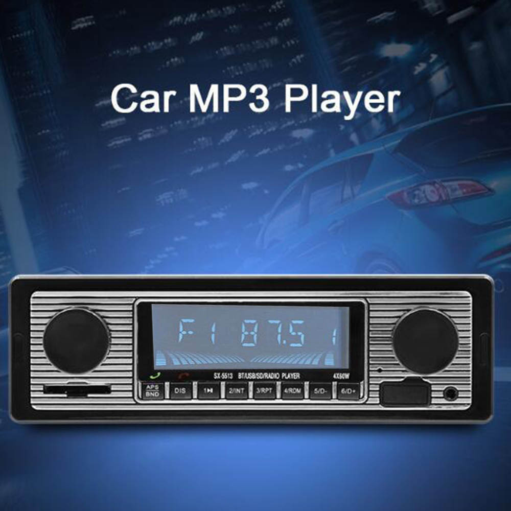Auto Radio Bluetooth-kompatibel Vintage Drahtlose MP3 Multimedia Player Klassische Stereo Audio Player Auto Elektrische Auto MP3 Player