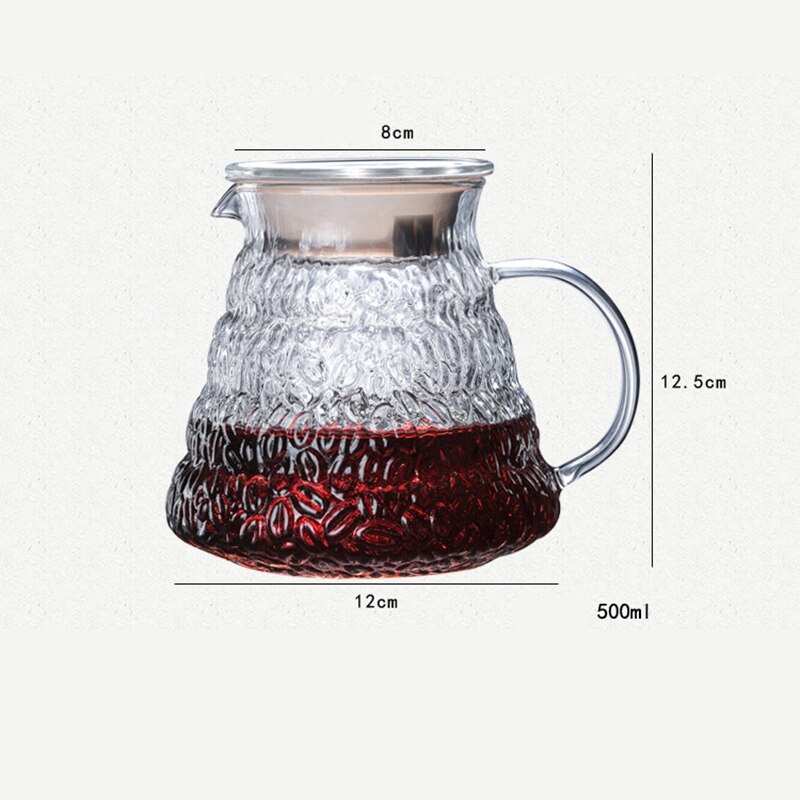 V60 Hand Coffee Pot Wooden Coffee Maker Style Coffee Set Coffee Dripper and Pot Set for Coffee Filter Reusable Coffee Filters
