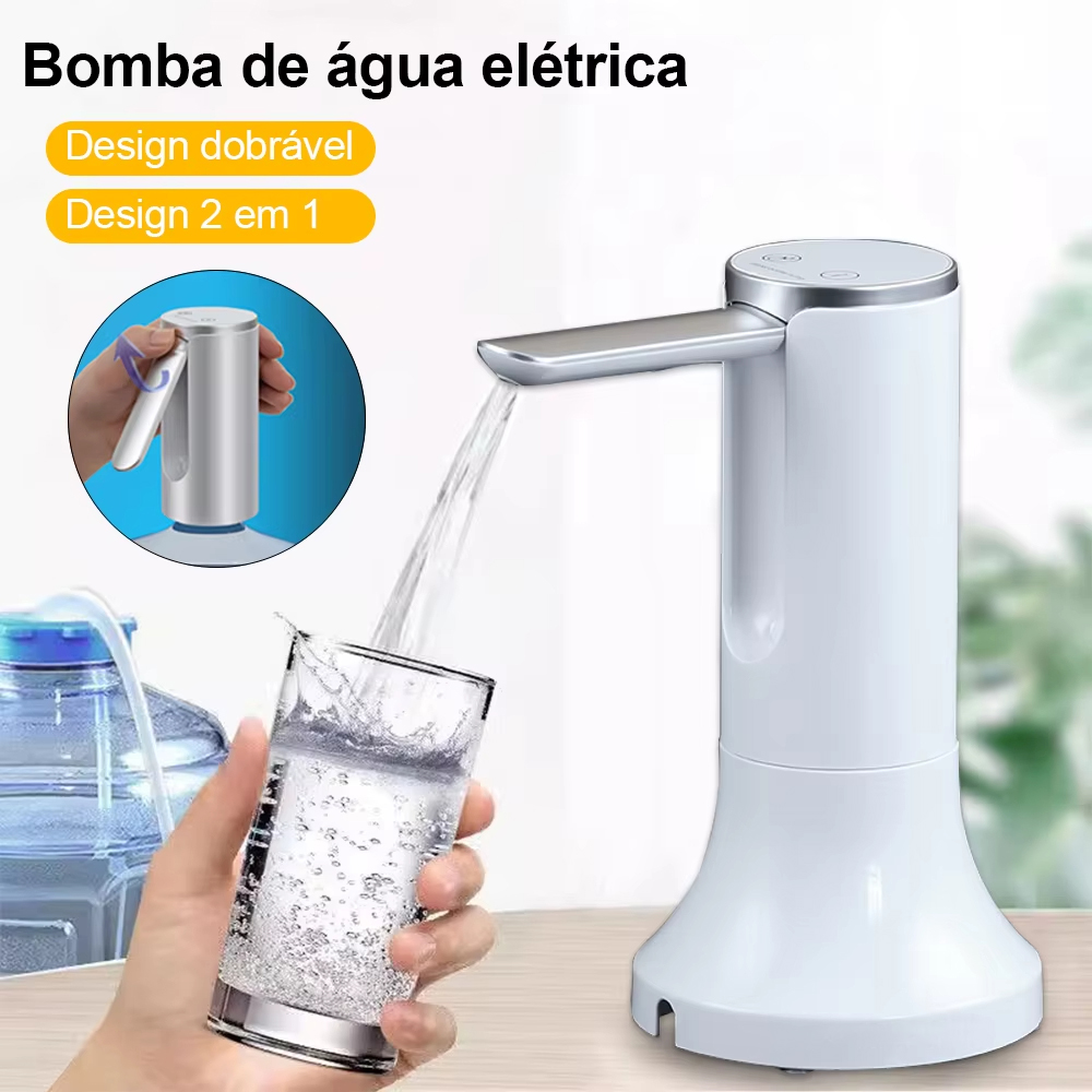 Elektrische Wasser-Gallonen-Flaschenpumpe, automatische Wasserspenderpumpe, 19 Liter, faltbare Schreibtisch-Wasserflaschenpumpe, H3, wiederaufladbar