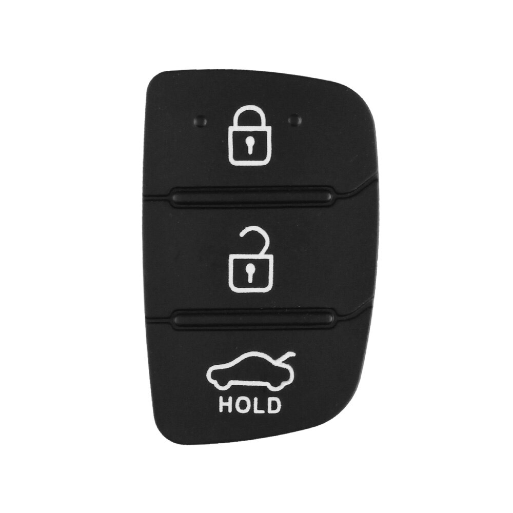 KEYYOU 3 botones Flip carcasa de llave a distancia de coche para Hyundai Santa Fe Solaris IX35 IX45 ELANTRA Santa Fe HB20 Verna: Button Rubber Pad