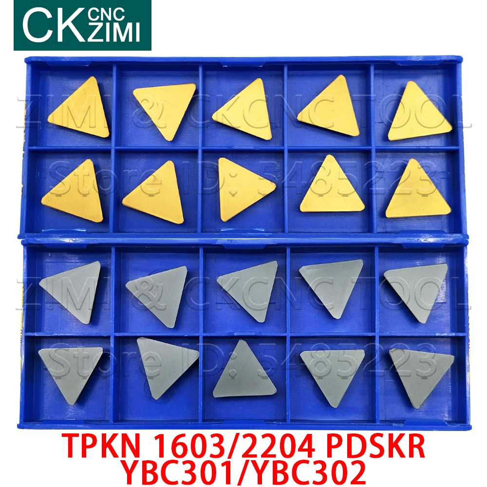 TPKN1603PDSKR TPKN2204PDSKR YBC301 YBC302 Carbide Frezen Draaien Driehoek Inserts Cnc Gereedschap Tpkr 1603 2204 Voor Frezen Staal