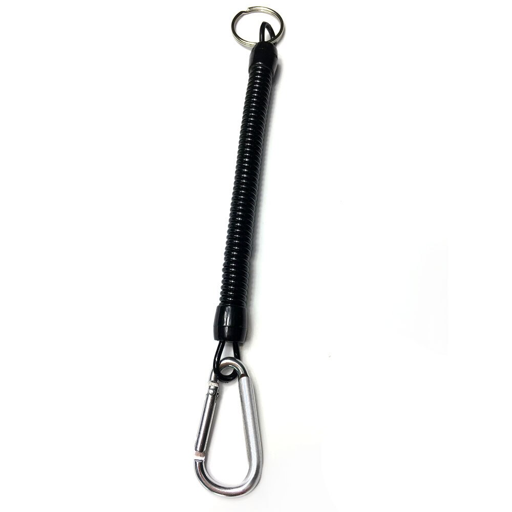 DONQL Fishing Lanyards Boating Ropes Retention String Fishing Rope Camping Carabiner Secure Lock Fishing Tackle boxes: Silver