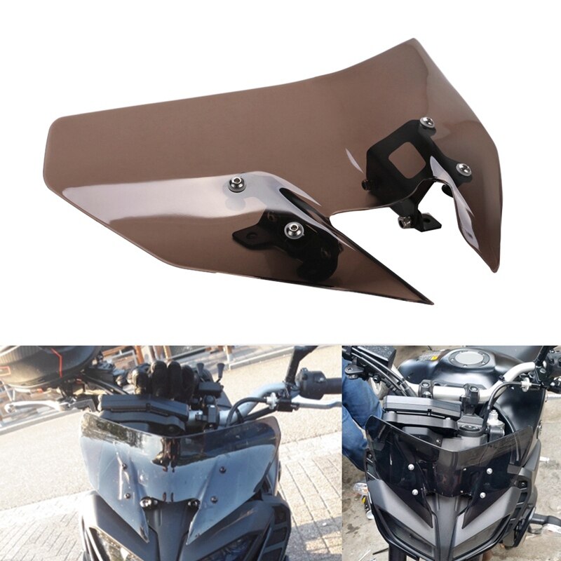 Parabrezza MT-09 Visor KIT 2021-2023 Per Yamaha MT09/SP/FZ-09 – Schermo In Policarbonato Fumé Con Staffe In Acciaio Inox - 4