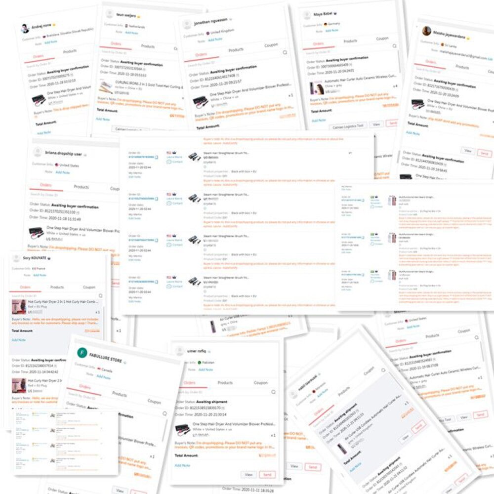 Hair Dryer 1400w 110V/220V Hairdryer Hair Blow Dryer Fast Straight Air Styler 3 Heat setting 2 speed & one Setting