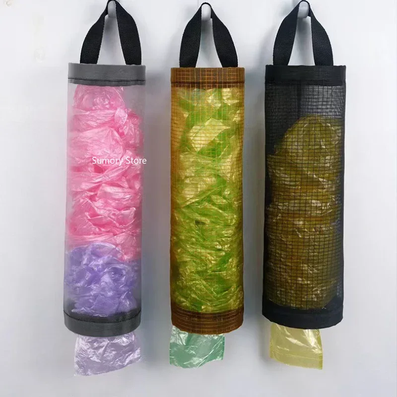 Thuis Boodschappentas Houder Muur Mount Plastic Zak Houder Dispenser Opknoping Opslag Vuilniszak Keuken Vuilnisbak Organizer