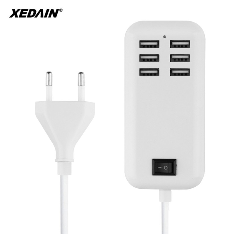 XEDAIN 6 Ports téléphone chargeur USB 5 V/3A ue/US adaptateur de prise téléphone portable universel pour iPhone iPad Samsung charge murale Multiple