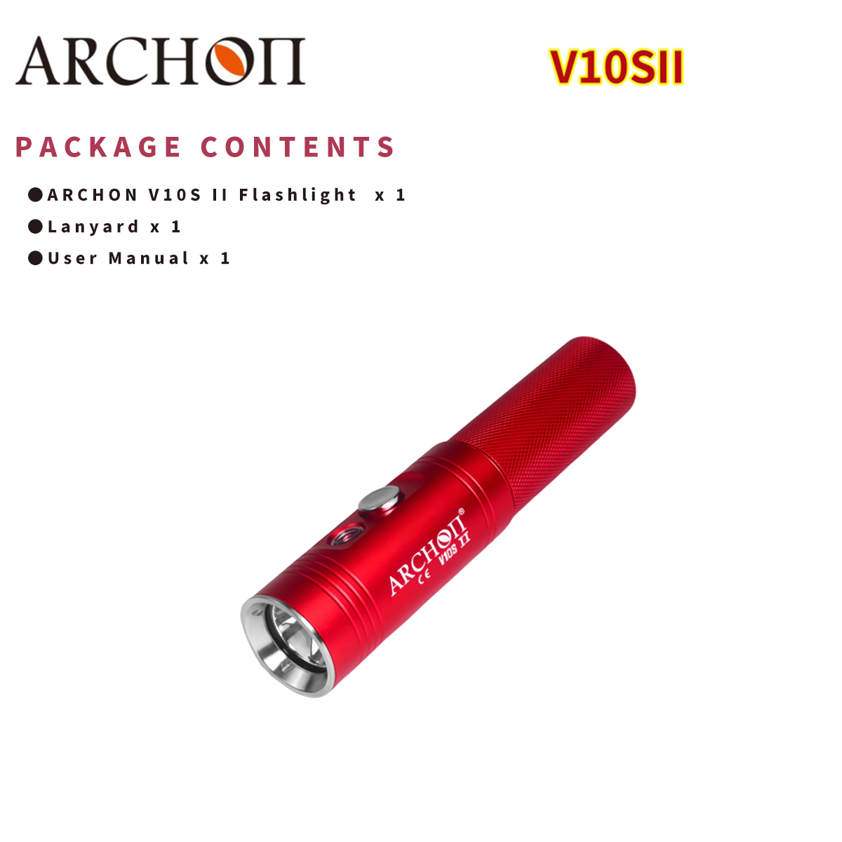 ARCHON V10S II 1200LM doprowadziło Latarka robić nurkowania Lanter Latarka robić nurkowania Podwodna latarka robić nurkowania: Niebieski