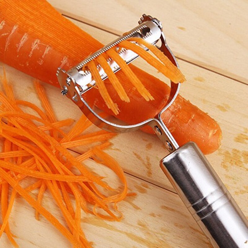 Potatisskalare i rostfritt stål gurka morotsskalare frukt grönsaksverktyg kökstillbehör 2 stilar