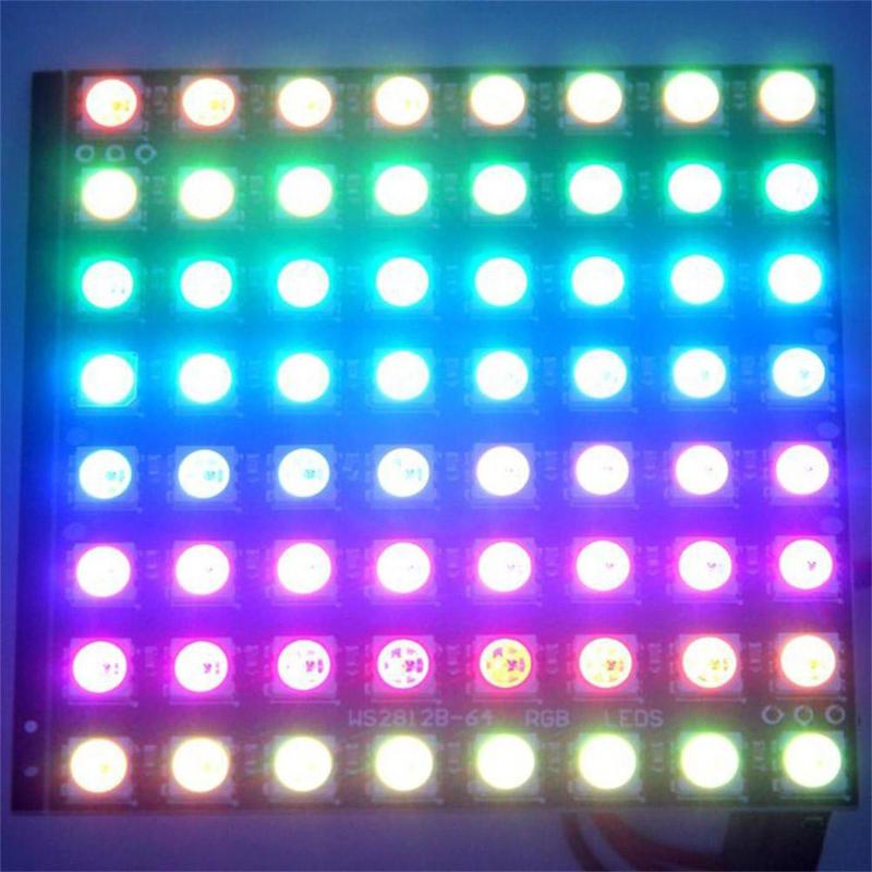 WS2812B 8x8 64-Bit Full Color 5050 RGB LED Lamp Panel Light for Arduino