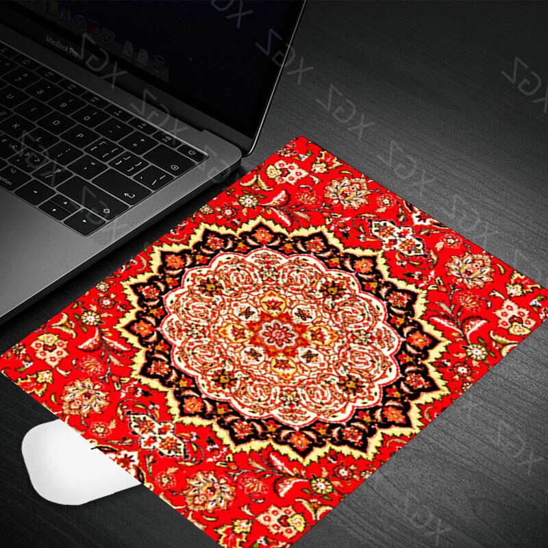 Yzuoan Products Persian Rugs Comfort Small Mouse Mat Gamer Mouse Pad Pattern Soft Gaming Accessories Mousepad Desk Mat: 22x18-8