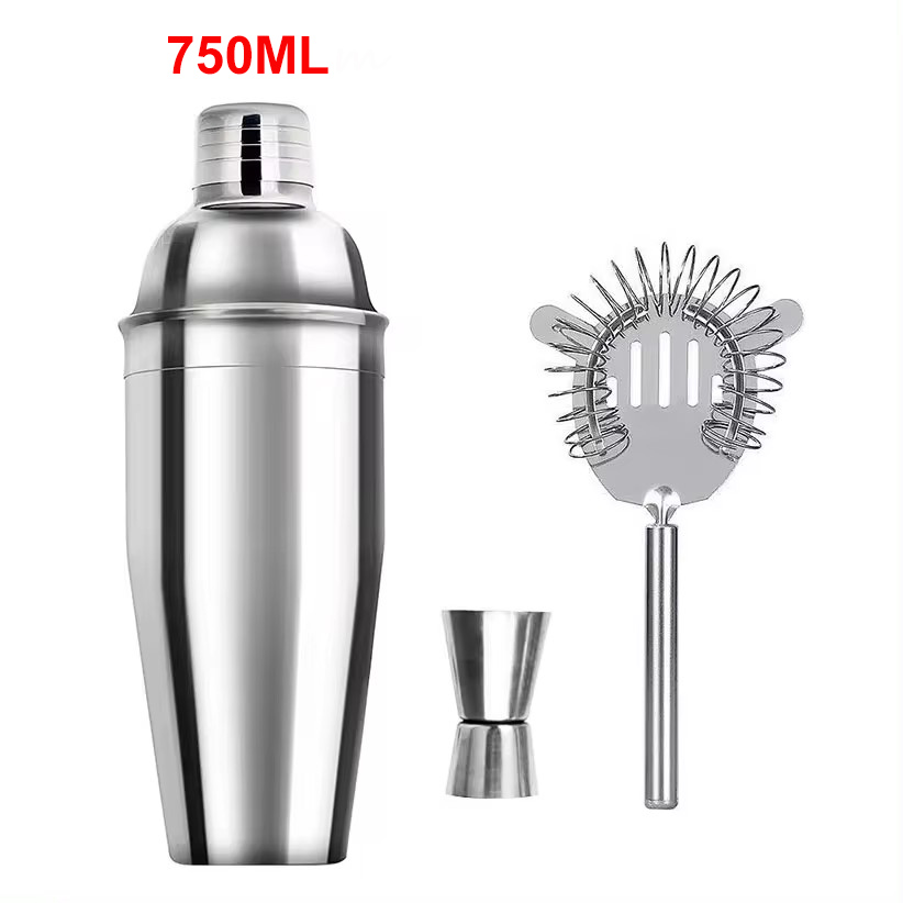 3/6 Stück Cocktail Shaker Edelstahl Barkeeper Tools Margarita Mixer Drink Shaker Martini Sharker Barkeeper Kit: Dark Grau